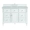 James Martin Vanities 48'' Single Vanity, Bright White w/ 3 CM Victorian Silver Quartz Top 424-V48-BW-3VSL - alternate 1
